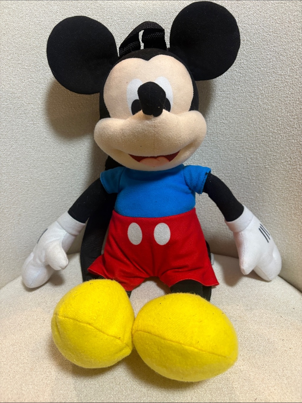 Disney Mickey Mouse Plush backpack Blue, Red & Yellow